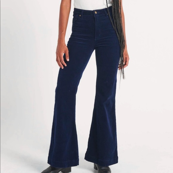 ๐ Rollaโs Eastcoast Corduroy Flares in Midnight Navy - Picture 7 of 15